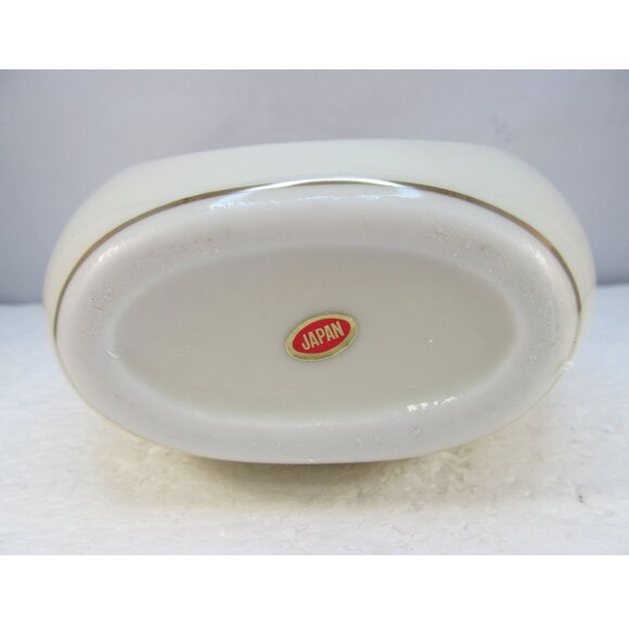 Vintage The Art of Chokin Ceramic Bud Vase with Gold Accented Birds and Fruit - Picture 8 of 12